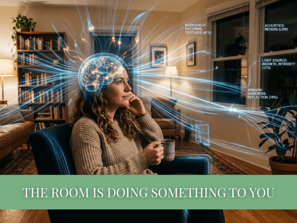 The Room Is Doing Something to You: your brain never stops processing the room you are in